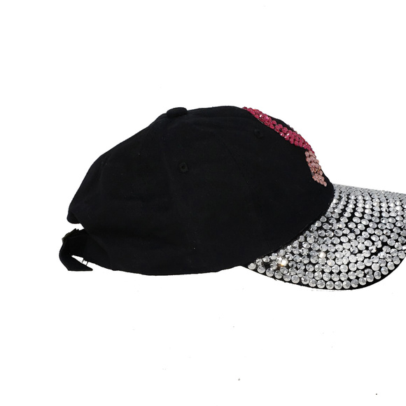 Pink Ribbon Rhinestone Hat - Picture 3 of 6